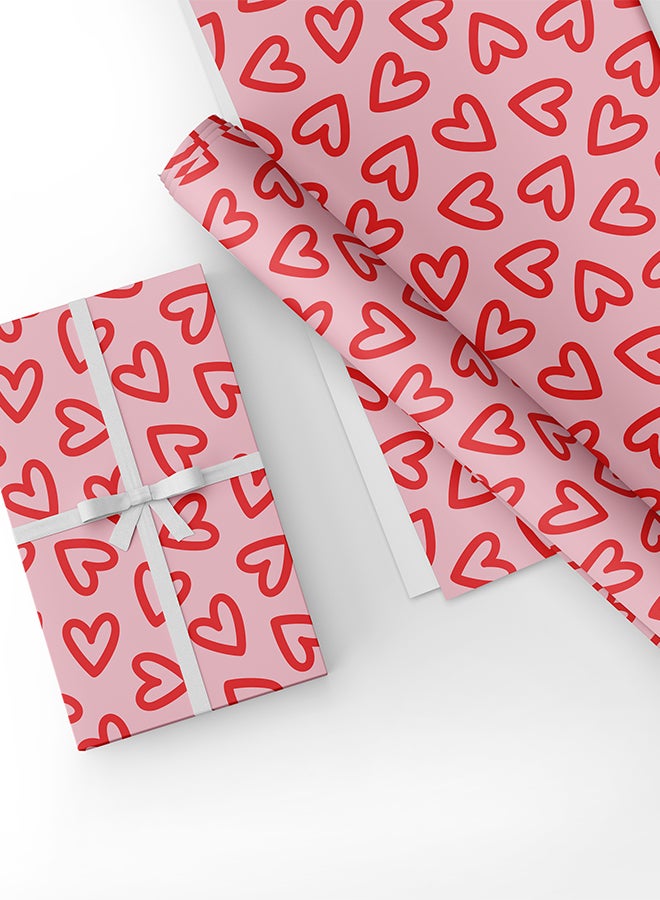 Share the Love ورق تغليف قلوب حمراء - Image 3